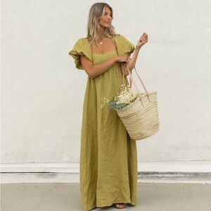 French Riviera Linen Dress